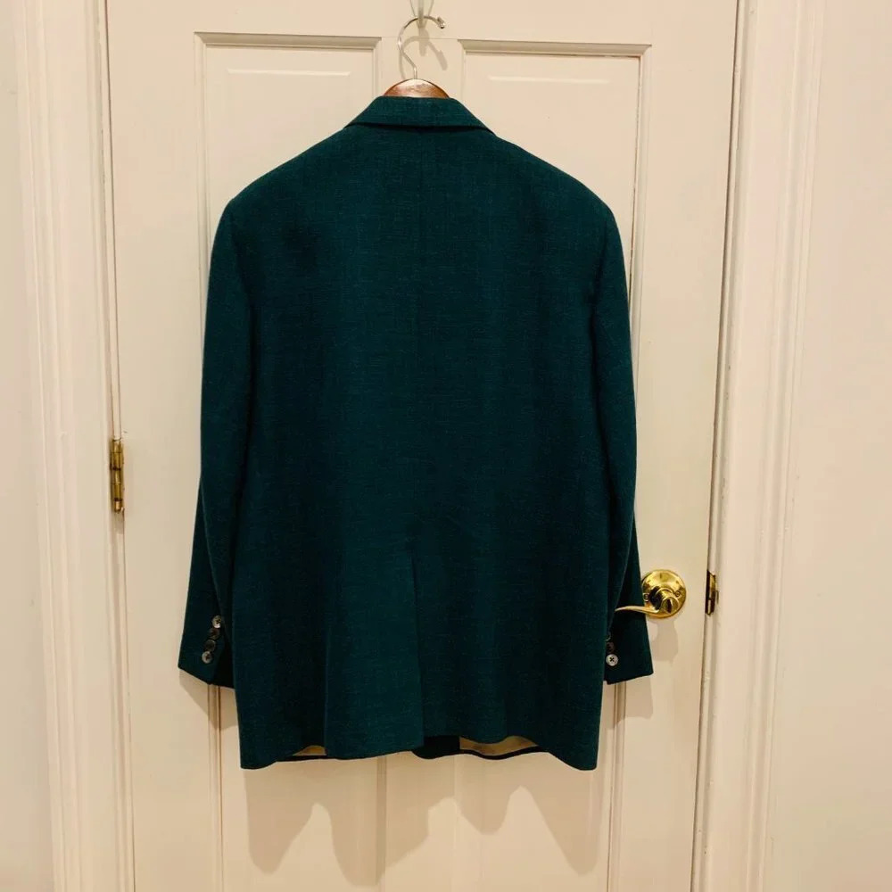 Paul Stuart Green Wool Suit Jacket Sport Coat Blazer Size 42 Short - Picture 16 of 16